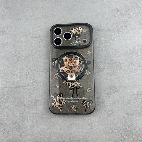 Black Embossed Cross Leather iPhone Case