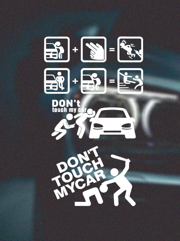 Xuanxuan Don't touch my car Waterproof spoof car window body Don't touch my car Creative personality scratches block car stickers