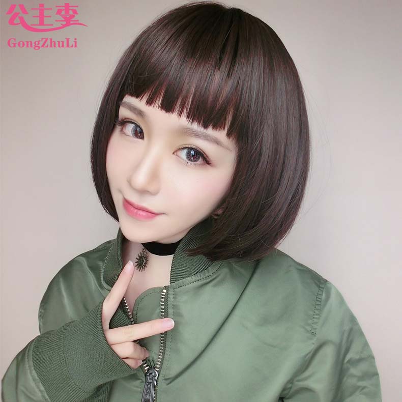 Wig Female Short Hair Bobo Head Short Straight Hair South Korea