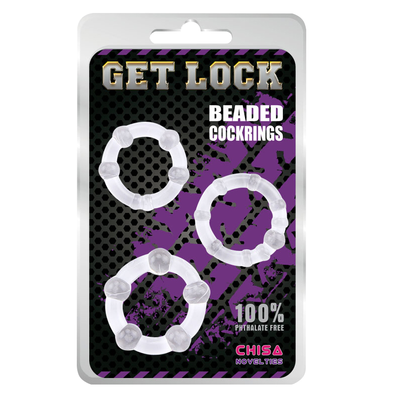 Qisha three-color lock fine sleeve foreskin resistance compound ring men's beads into the sex products for adult couples