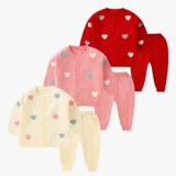 Детский свитер, кардиган, осенний трикотажный комплект для раннего возраста, 0-1-2 лет