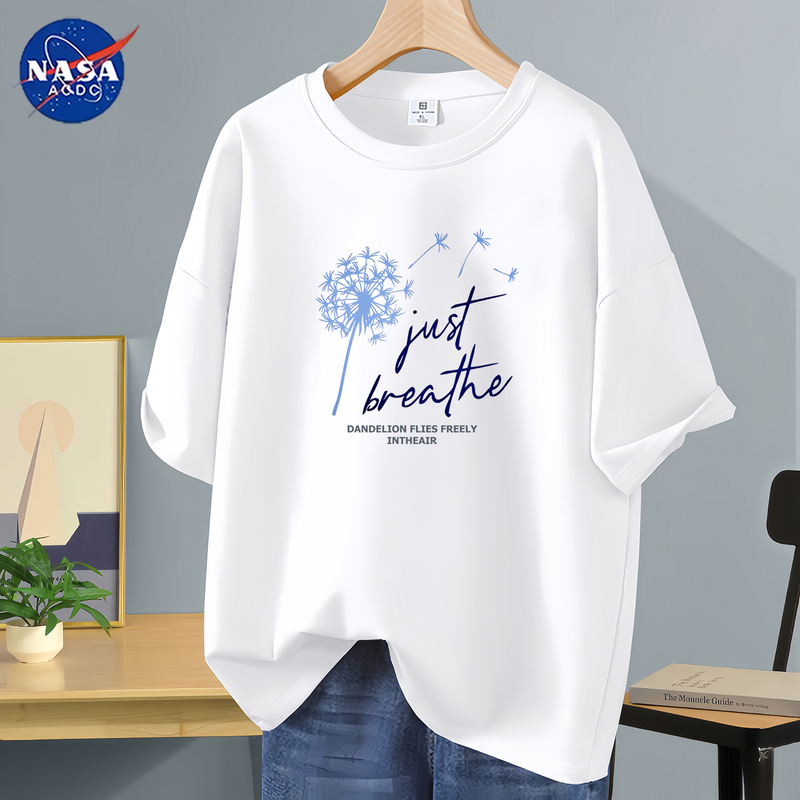 Nasa Co-Branded Men's Short-Sleeved T-Shirt Men's 2026 Summer New Youth T-Shirt t Pure Cotton Loose Top