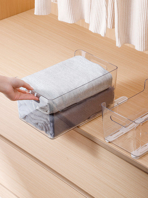 Storage box pulling track multi-function drawer slide rail without punching kitchen bathroom cabinet silent slide stickers