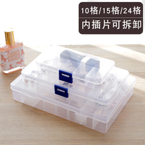 Transparent plastic containing box Women Dogs small finishing ear stud earrings Detachable Ornament First Accessories Box kit Kit Finishing Box
