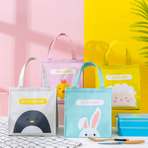 Box handbag handbag aluminum foil thickened hand carrying Japanese lunchbox lunchbox bag lunchbox with rice canvas insulated bag