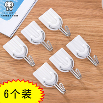 Strong kitchen adhesive non-trace hook Plastic sticky hook Magic stick bathroom door back hook nail-free wall hanging