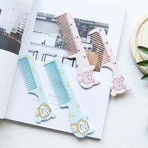 Cartoon small comb with portable plastic dense teeth comb cute children Girls comb ribs comb antistatic fine teeth comb