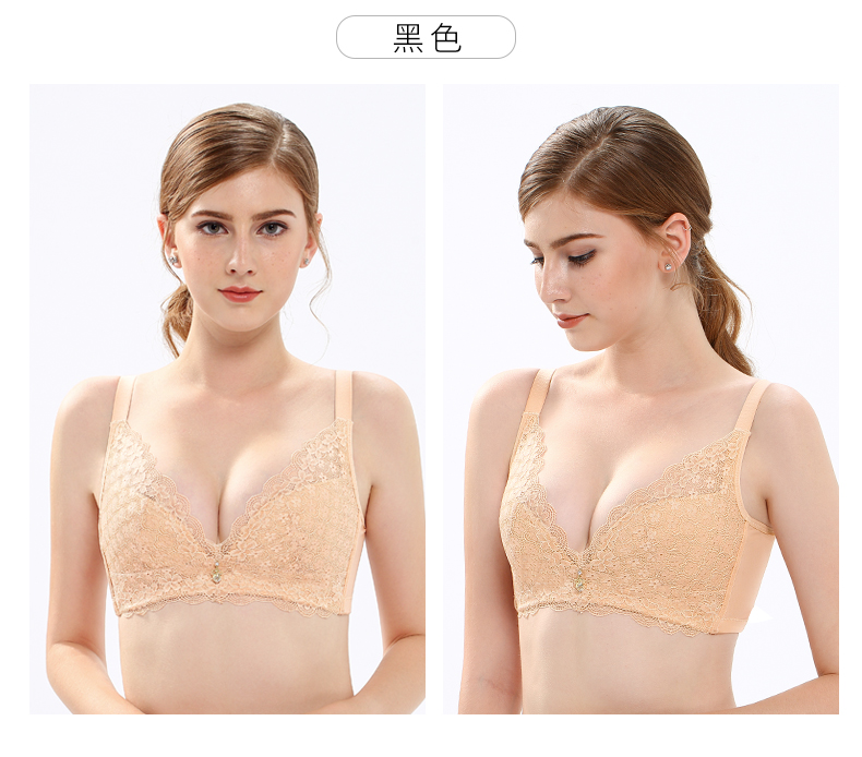 Hàng ngàn cô gái xinh đẹp gợi cảm ren đồ lót mỏng cỡ lớn Tổ ong thoáng khí không có vòng thép để nhận áo ngực Phó áo ngực 3 dây