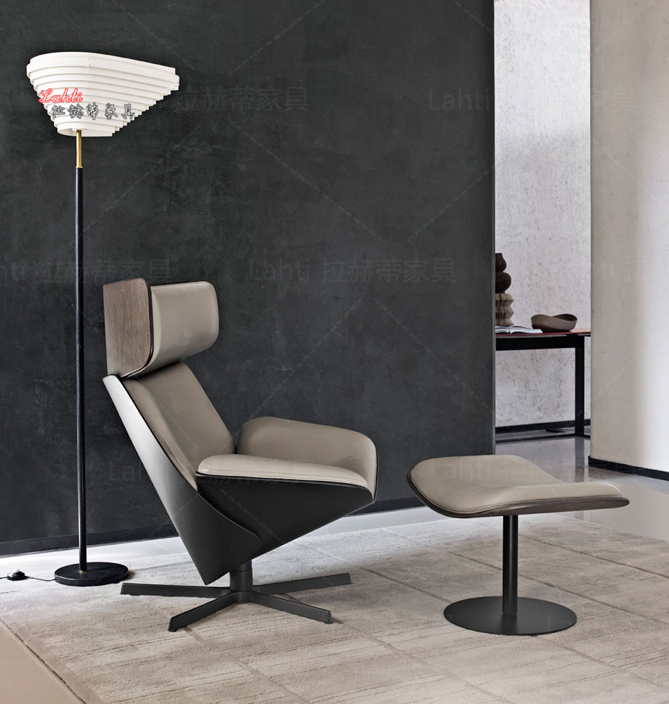 Nordic leisure glutinous rice chair office chair pedal sofa armchair high back chair can sleep reclining chair designer furniture