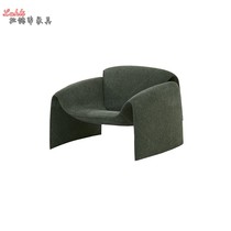 2021 new Nordic designer wabi-sabi style model room single chair modern light luxury negotiation reception Italian sofa