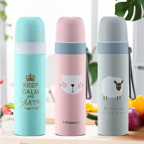 Стакан из нержавеющей стали, детский мультяшный милый портативный вместительный и большой чайник, нержавеющая сталь AISI 304