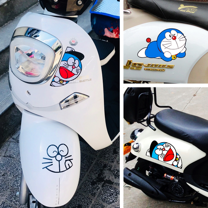 Robot cat small electric donkey bottle motor body personality creative cute waterproof sunscreen decorative car sticker paper flower painting