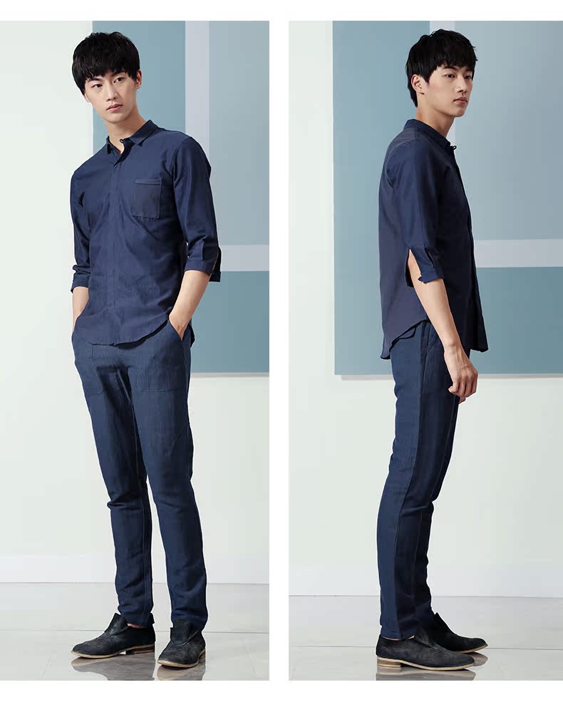 Menseye / nam mắt xoang loạt quần tây nam quần âu quần dài nam mùa hè mỏng mỏng thẳng - Crop Jeans quần nam đẹp