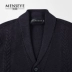 Menseye của nam giới mắt mùa đông cardigan jacquard cardigan thời trang đô thị người đàn ông thanh lịch của thời trang tối tím áo len áo cổ lọ nam Áo len