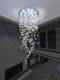 Loft Duplex Open-Air Lobby Chandelier Villa Living Room Crystal Flower Chandelier Duplex Building New Staircase Long Chandelier