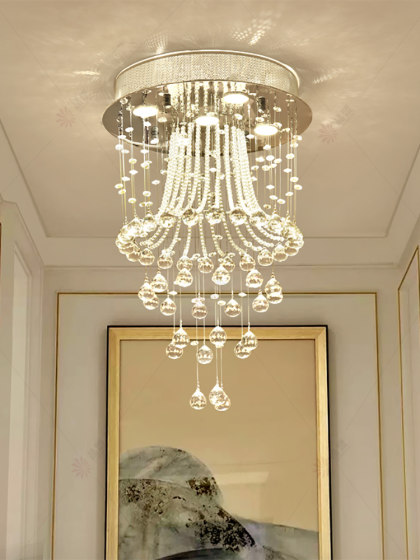 2026 New Light Luxury Crystal Chandelier for Dining Room, Hallway, Corridor, Modern Simple Creative Personality Balcony Chandelier