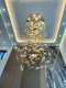 Modern Light Luxury Leaf Crystal Pendant Chandelier for Stairwell, Exhibition Hall, Clubhouse, Art Decoration, Living Room Lighting Fixtures