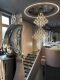 Creative Crystal Chandelier with Starry Design for Duplex Loft Villa, Designer Light Luxury Staircase Lighting for High-Ceiling Living Room