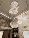 Jingmeng Led Double Staircase Chandelier Long Chandelier Crystal Lamp Stylish Hotel Project Lamp Villa Lobby Pendant Light