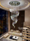 Crystal Alliance Duplex Villa Living Room Crystal Chandelier Led Creative Colorful Crystal Petal Spiral Light Luxury Large Chandelier