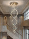 Modern Light Luxury Crystal Loft Apartment Staircase Chandelier Villa Duplex Living Room 2026 New Crystal Flower Chandelier