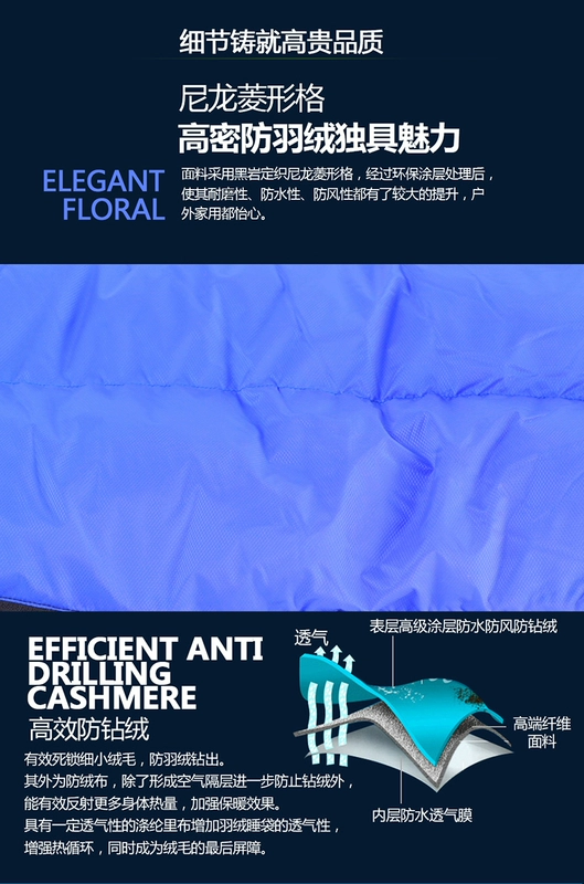 BlackCrag / Black Rock Gale Series Du lịch ngoài trời Túi ngủ 70% Vịt trắng xuống - Túi ngủ