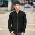 Vải huyền thoại cổ áo bóng chày áo len nam áo len cardigan phiên bản Hàn Quốc của xu hướng tự tu luyện áo len dòng quần áo thủy triều áo khoác bomber Đồng phục bóng chày