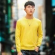 Vải huyền thoại sợi tinh khiết màu tròn cổ áo thun vài chiếc áo len len đáy nam phiên bản Hàn Quốc của áo khoác lưới màu đỏ áo hoodie nam