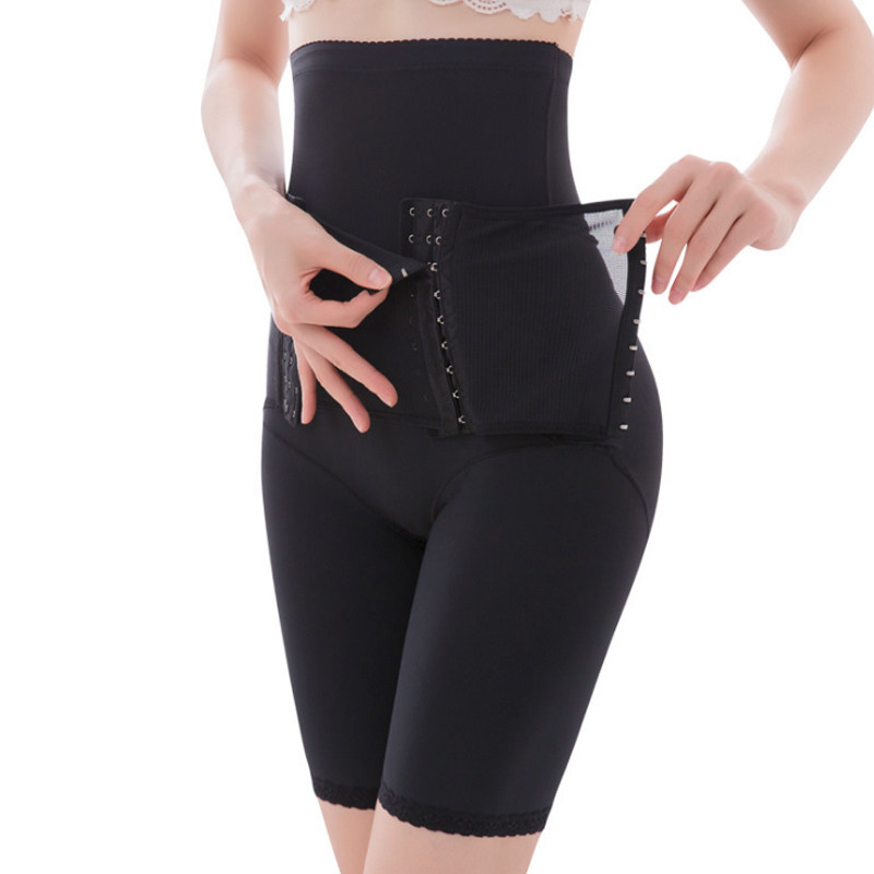 Rear detachable high-waist butt-lifting breast-breasted body sculpting pants, abdomen, buttocks, postpartum shaping waist and crotch body sculpting body pants women