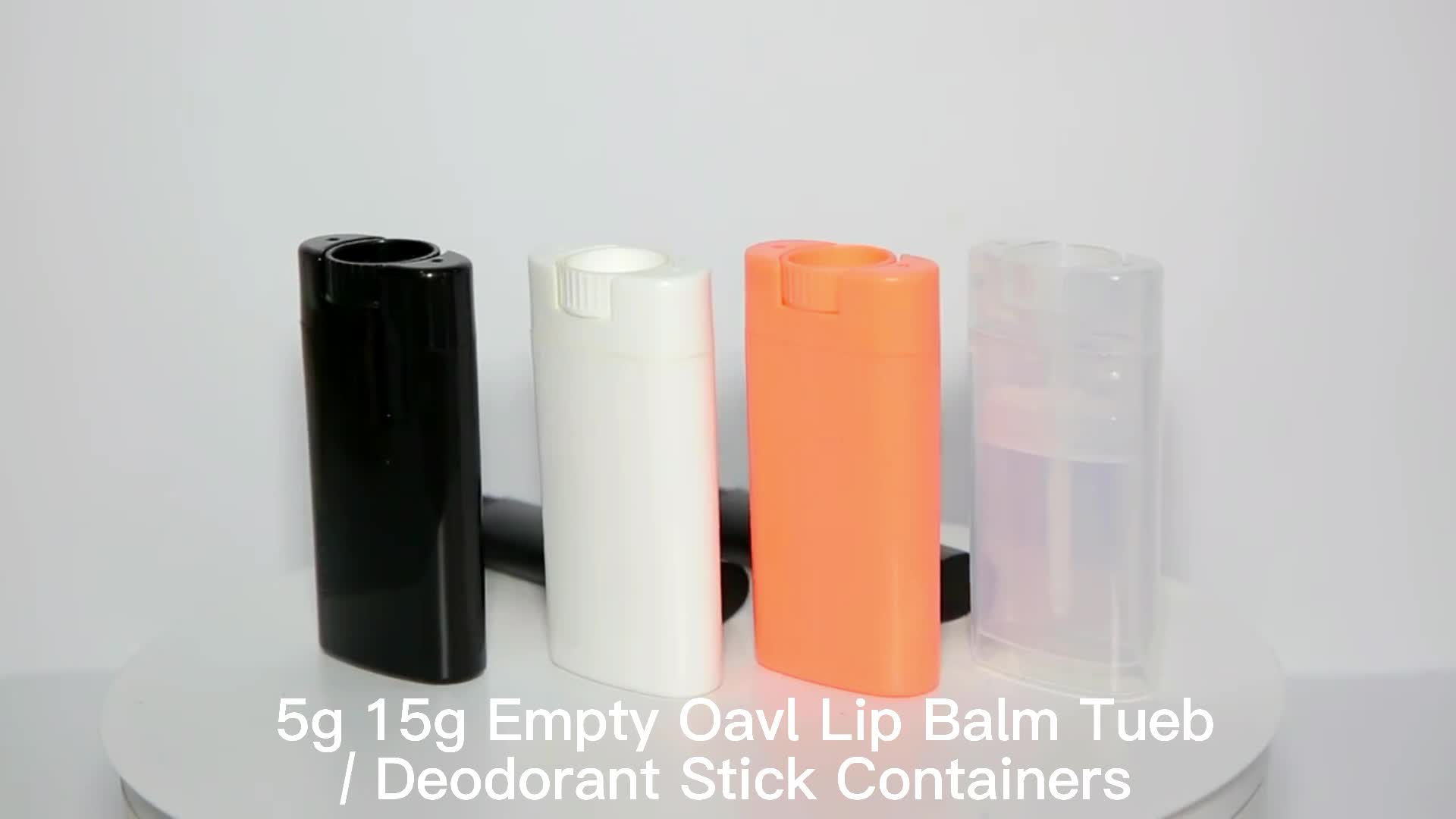 In Stock 5ml 5g Empty Chapstick Lipstick Container Flat Oval Lip Balm