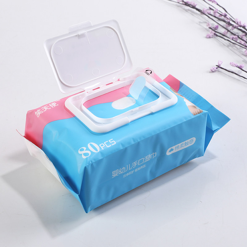 Baby wet wipes for hands, mouth and farts for babies, infants, newborn families, affordable large packages, special price 80 pumping 4 packages