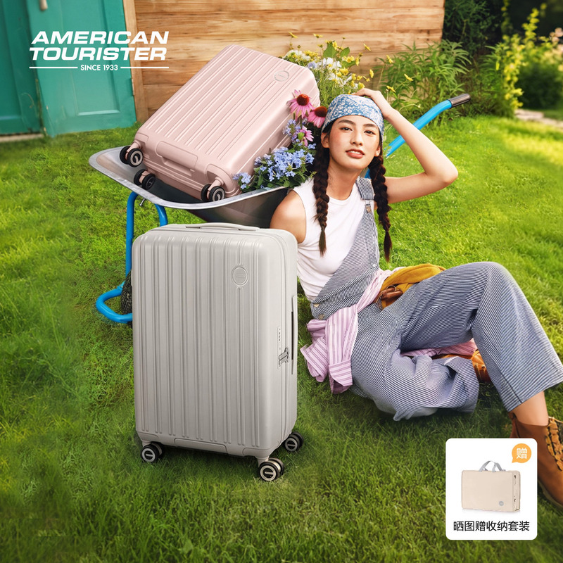 2026 New Model American Travel Expandable Large-Capacity Suitcase 20inch Carry-On Travel Suitcase Trolley Case French Fries Case Pro