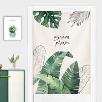 Plant Bedroom Door Curtain Partition Curtain Hanging Curtain Home Semi-Curtain Short Curtain Living-room Fabric Red Ins Wind Room Curtain