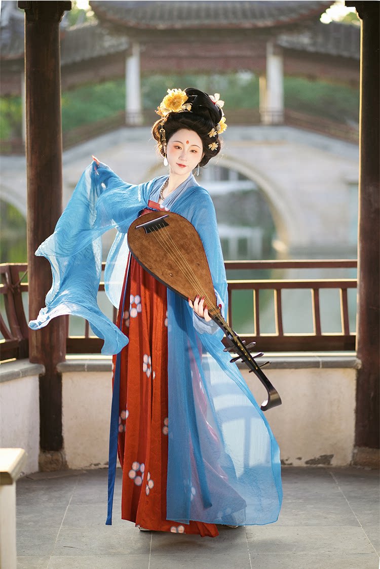 Китайцы одежда наборы 【佳期阁】【唐俑四号】唐代陶俑服饰复原系列齐胸衫裙春秋