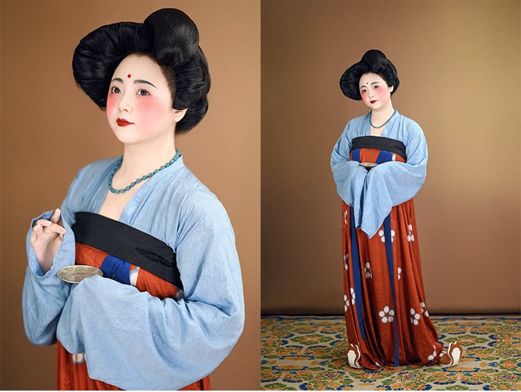 Китайцы одежда наборы 【佳期阁】【唐俑四号】唐代陶俑服饰复原系列齐胸衫裙春秋