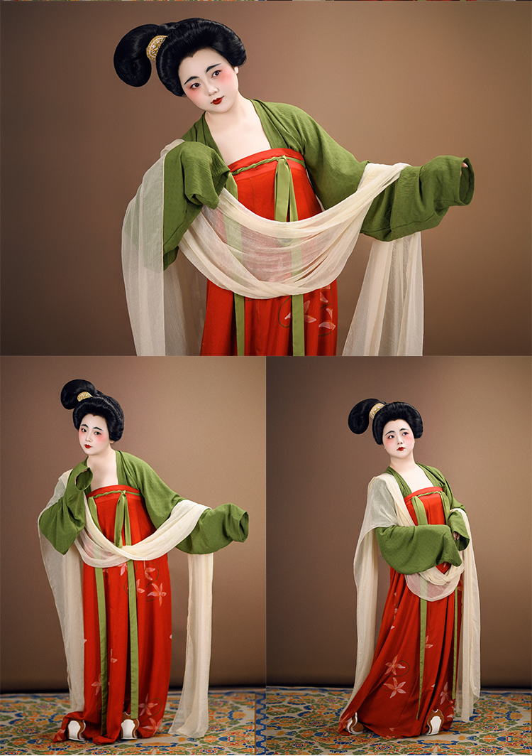 Китайцы одежда наборы 【佳期阁】【唐俑二号】唐代陶俑服饰复原系列齐胸衫裙春夏