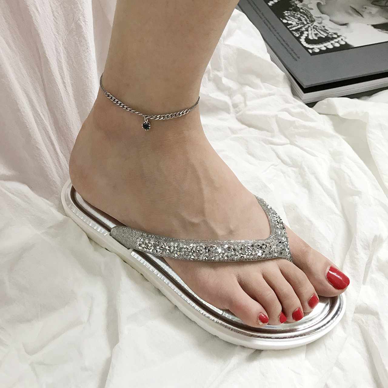 Bracelet de cheville Femme OTHER   en Argenterie - Ref 3103839 Image 3