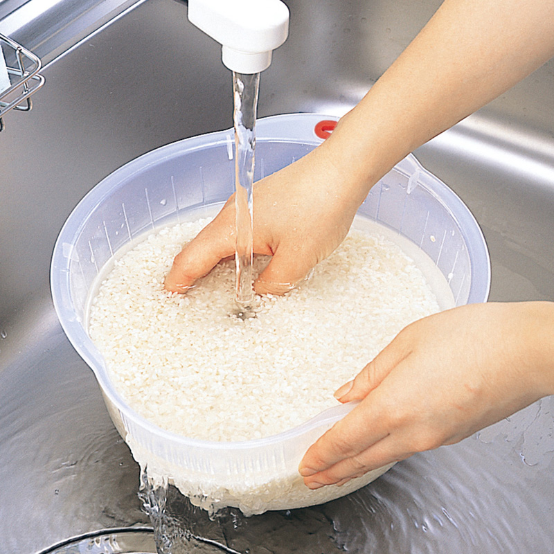 Japan Imported Kitchen Wash Vegetable Basin Drain Basket Plastic Naughty Basin Wash Rice Basket Naughty Basket Rice Basket Rice Sieve