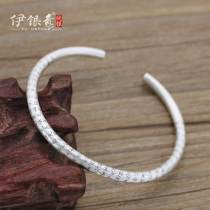 Yi Yinyi Heart Suit Bracelet S999 Old Jingwen Hand Ring Hand Circle Thai Silver Womens Opening