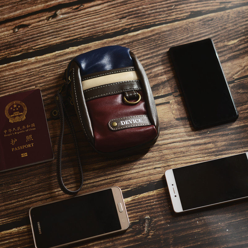 Japan and South Korea new mini pocket mobile phone bag small bag men and women sports bag hanging bag key bag travel travel passport bag