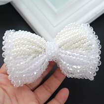 Heavy industry handmade nail beads large crystal bow shoes flower head hoop hair accessories DIY accessories