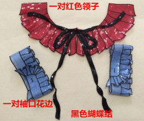 Sequin doll collar bow set fake collar pearl embroidered high quality collar accessories