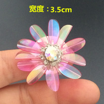 Handmade nail beads flower cloth stickers clothes shoes and socks decorative patch DIY accessories rose red rhinestone heart beads flower