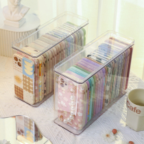 Mobile phone shell storage case acrylic with cover cell phone storage finishing box ins student desktop clip slit containing deviner