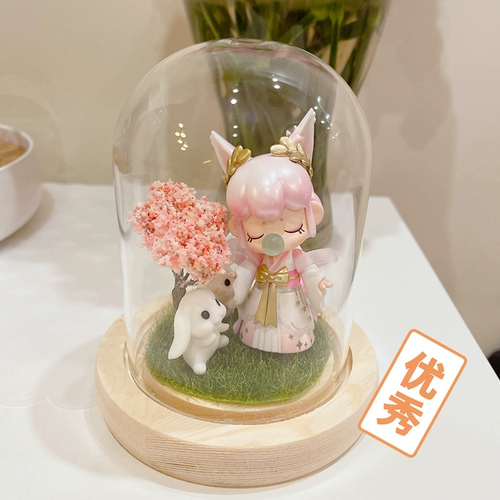 Система хранения, стенд, вилла, фигурка, стеклянная пылезащитная крышка с подсветкой