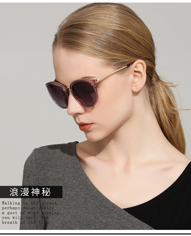 Kính râm nữ Polarized 2018 New Tide Round Face UV Protection Thời trang Kính râm Long Face Hàn Quốc kính râm nam