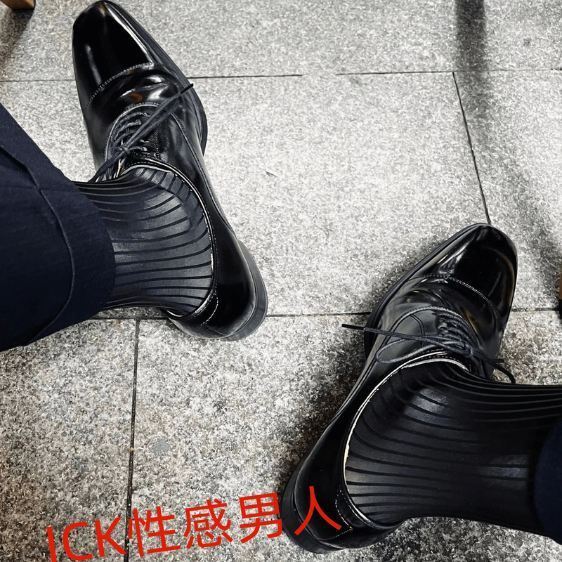 Ick Sexy Men's Mirror Stripe Stockings Sexy Gay Stockings Shiny Stripe Sexy Stockings No Logo