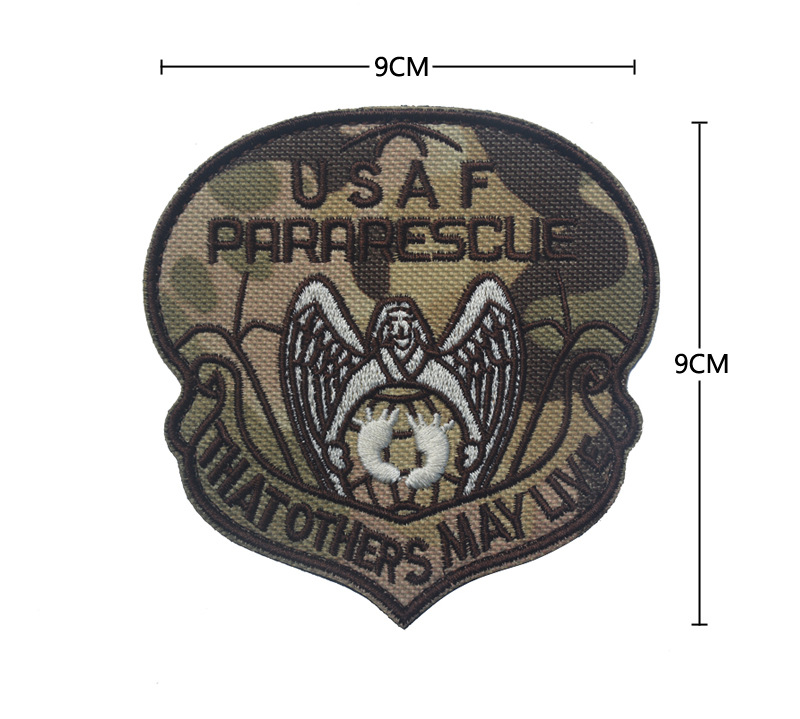 Quân đội fan ngoài trời USAAF nhảy dù thêu armband ba lô dán ma thuật làm nổi bật cá tính dán tinh thần huy hiệu miếng dán quần áo hình hoa