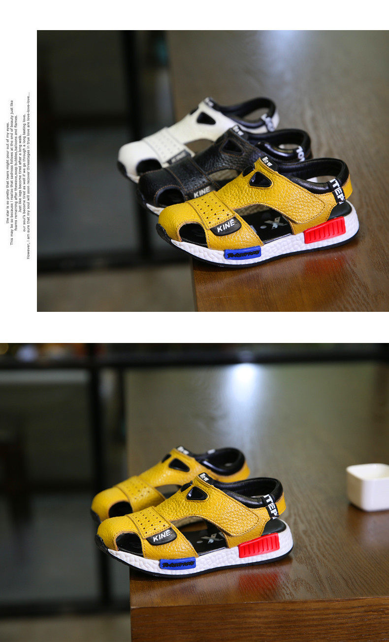 Sandales enfants en cuir Baotou totem pour été - semelle caoutchouc Wear - Ref 1053451 Image 19