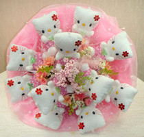 Cartoon bouquet Love birthday gift Luwan flower shop-Fuxing Road flower shop lover girlfriend gift